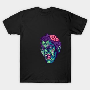 halloween character zombie head T-Shirt